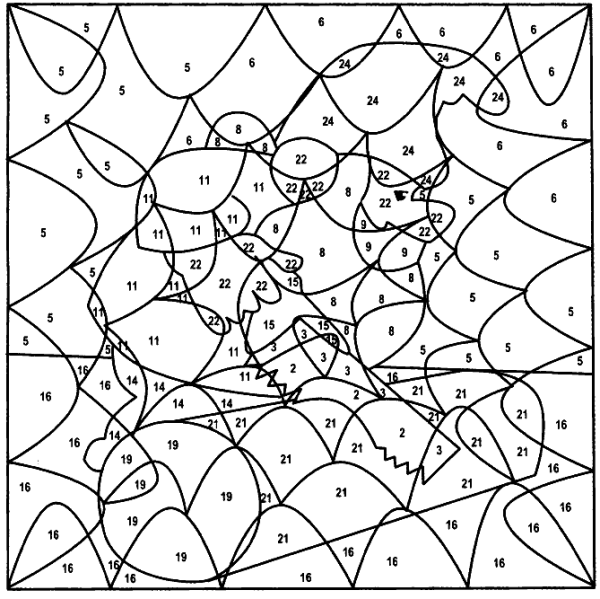 Раскраска по номерам для детей 6-7 лет