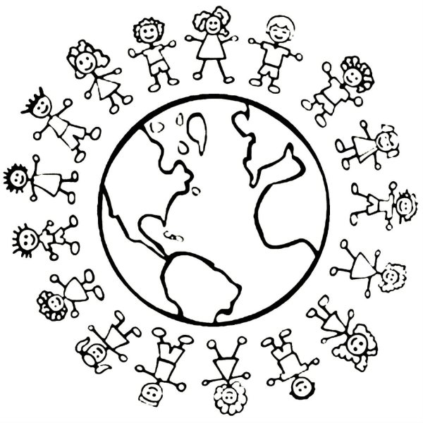 День защиты детей раскраска для детей