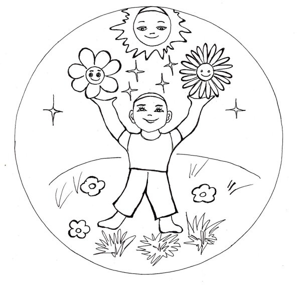 День раскраска для детей