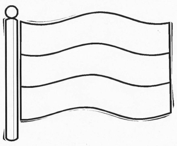 Флаг России раскраска