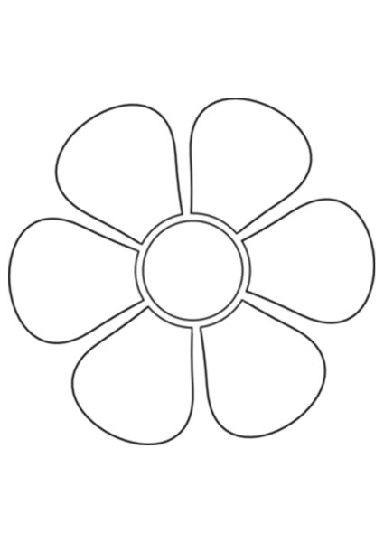 Ромашка трафарет для рисования