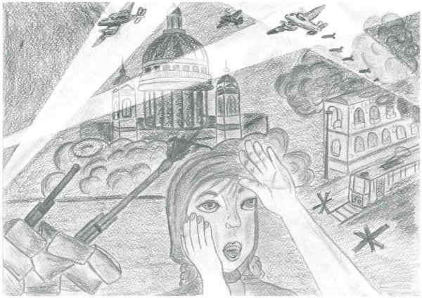 Блокада Ленинграда рисунки