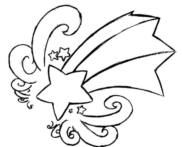 Раскраска звезды и сердечки