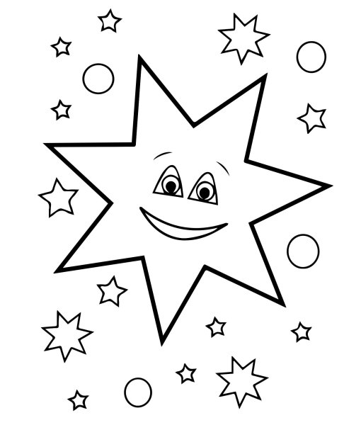 Раскраска Звездочка