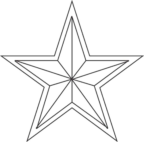 Звезда раскраска