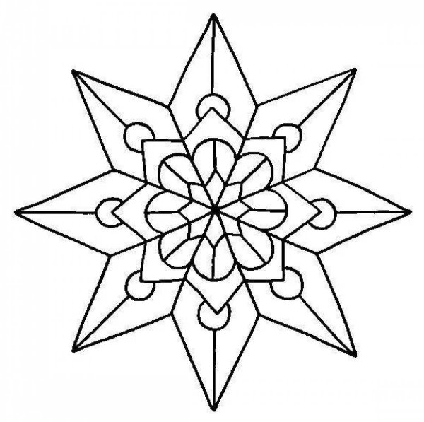 Новогодняя звезда раскраска