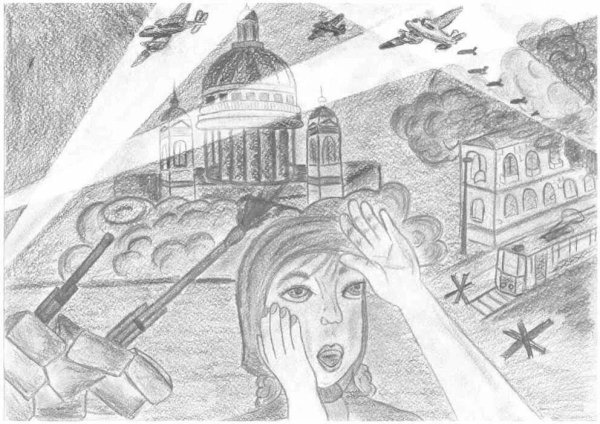 Блокада Ленинграда рисунки
