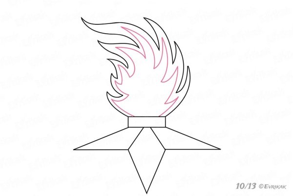 Нарисовать вечный огонь