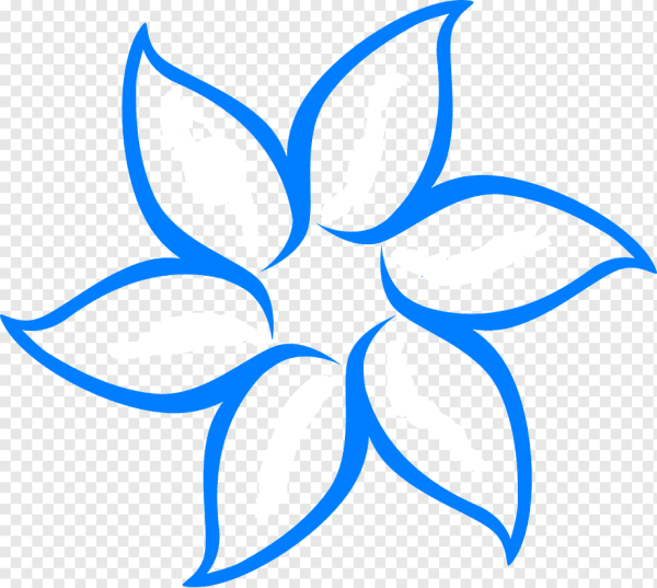 Контур цветка на прозрачном фоне