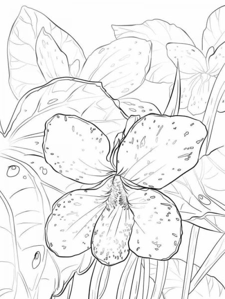 Раскраска антистресс цветы фиалки