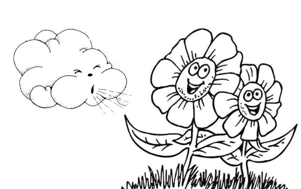 Раскраски растений для детей 3 лет