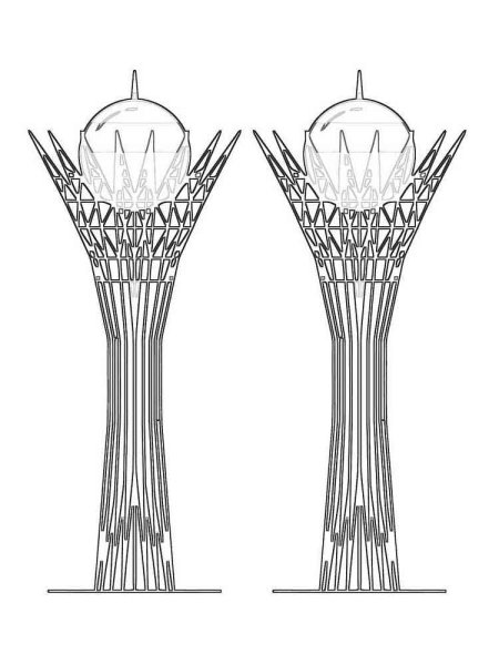 Байтерек Казахстан рисунок