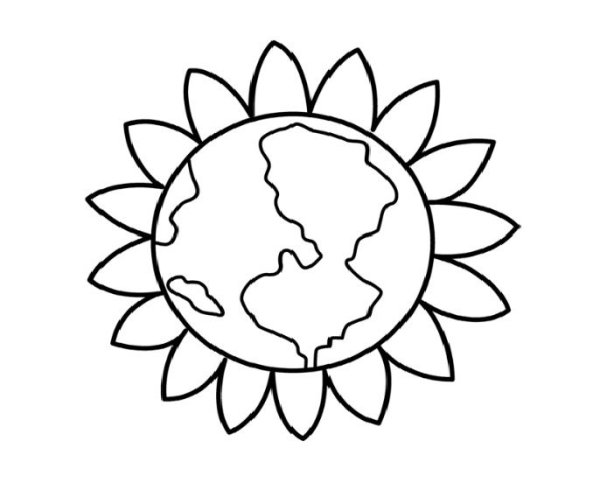 Раскраски Планета земля в цветах