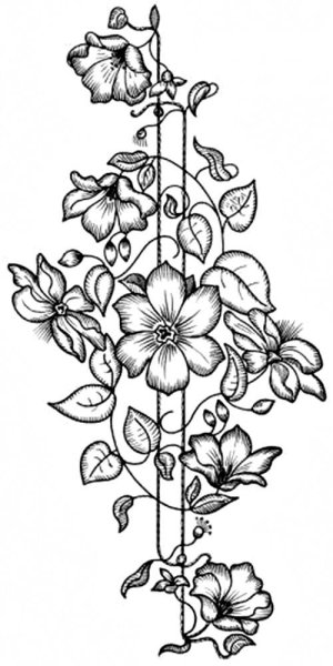 Вьющиеся цветы узор