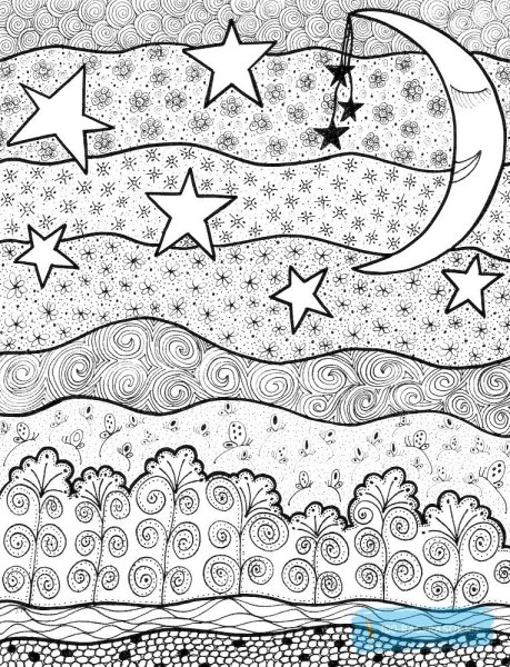 Звездное небо раскраска