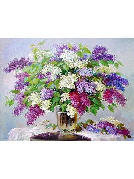 Алмазная мозаика сирень 40 50 ВОСТОКЭКСПОРТ