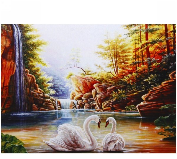 Диамонд Пайнтинг алмазная мозаика лебеди