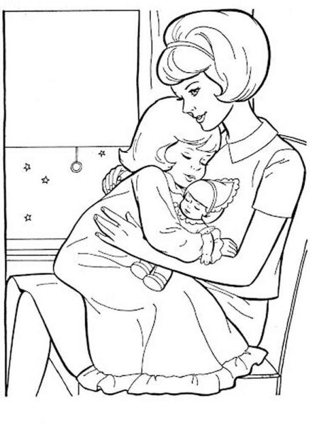 Мама раскраска для детей