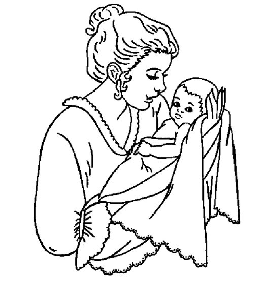 Раскраска для мамы на день матери