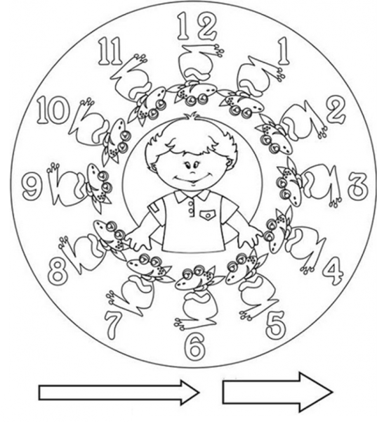 Распорядок дня школьника раскраска