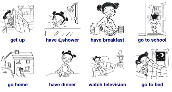 Daily Routine раскраска