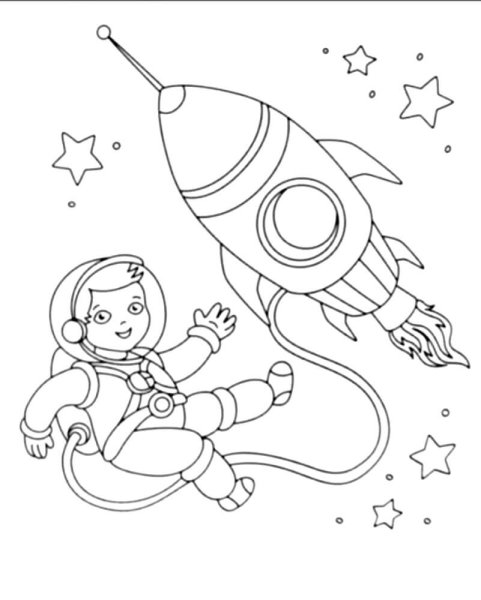 Космос раскраска для детей