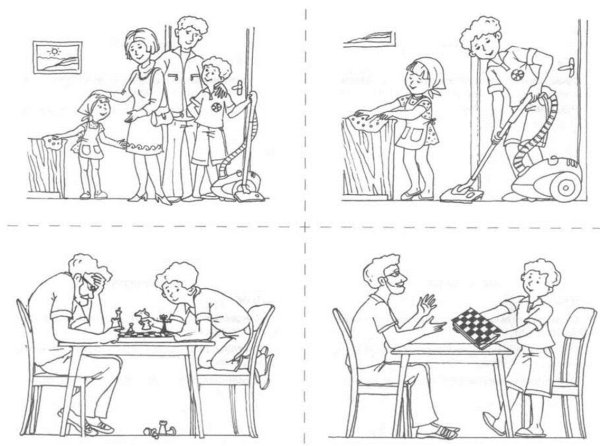 Сюжетные картинки раскраски