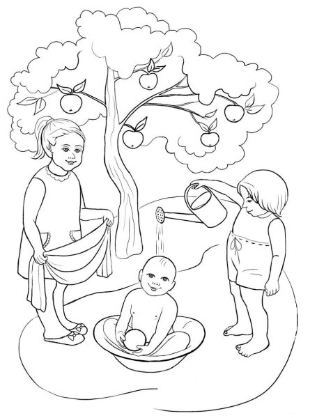 Раскраска счастливое детство