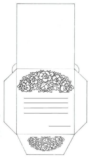 Конверт чёрно белый