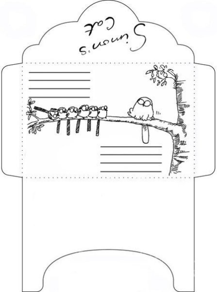 Конверт шаблон