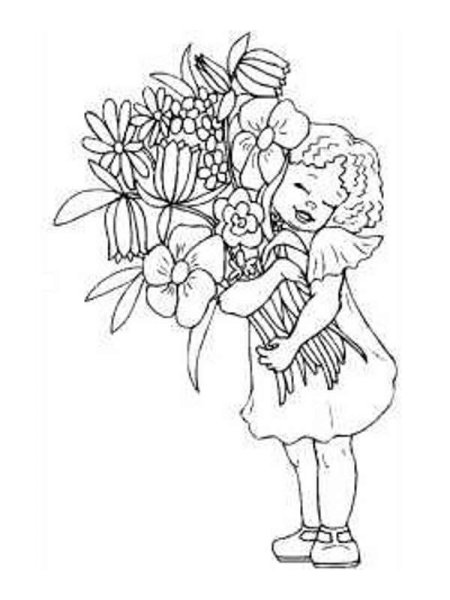 Раскраска с цветами для детей