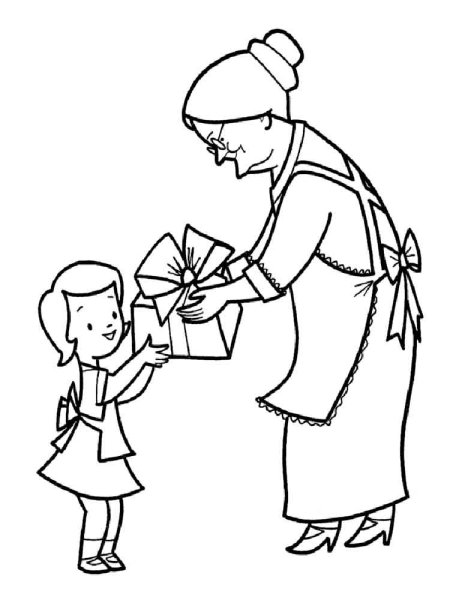 Бабушкин подарок Зощенко раскраска