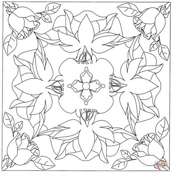 Платок раскраска