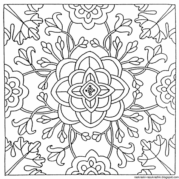 Узор в квадрате для рисования