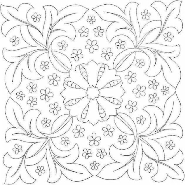 Раскраска платок с узорами