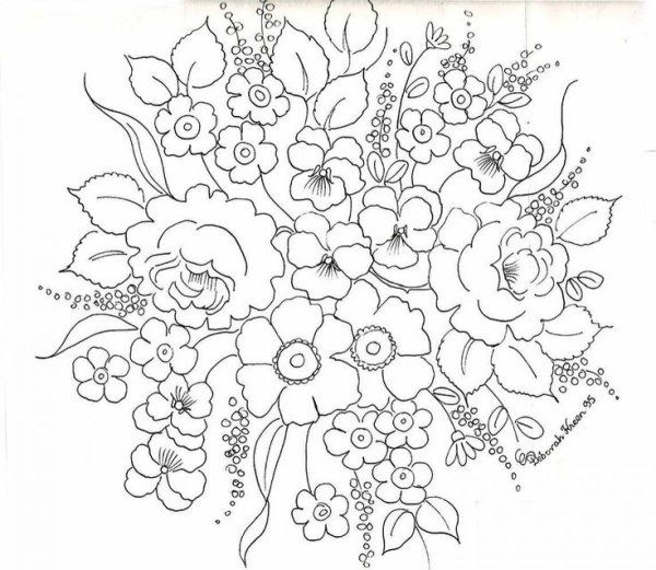 Цветочный рисунок для росписи