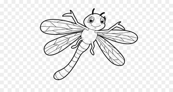 Стрекоза раскраска для детей