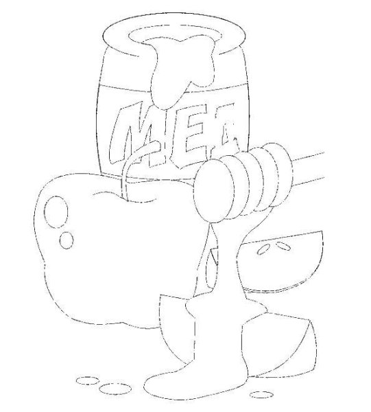 Мед раскраска для детей