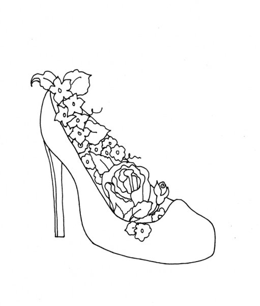 Раскраска туфелька