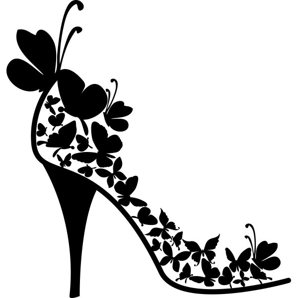 Силуэт туфли на высоком каблуке