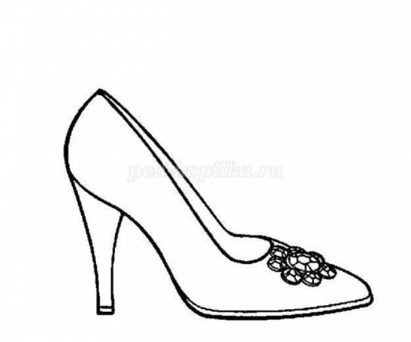 Туфелька Золушки раскраска