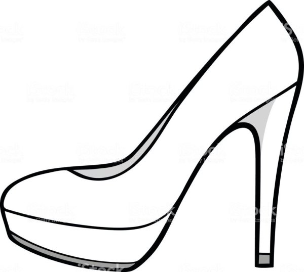 Шаблон туфли для раскрашивания