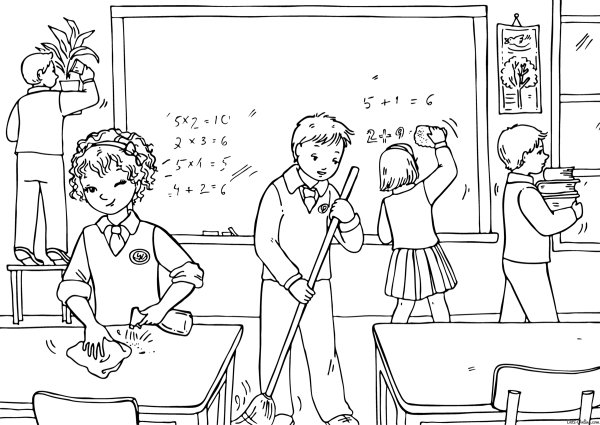 Раскраска школа