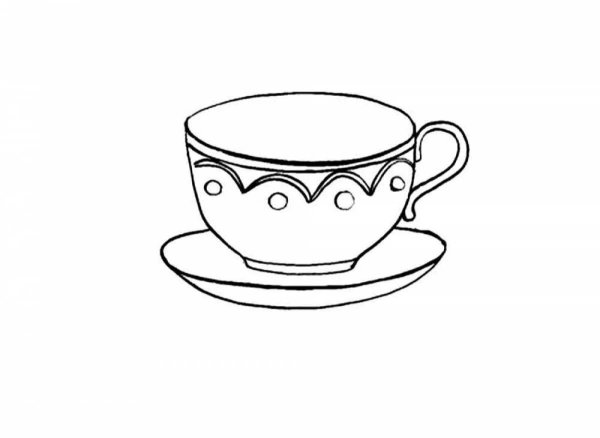 Чашка раскраска