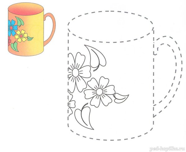 Рисование по точкам посуда