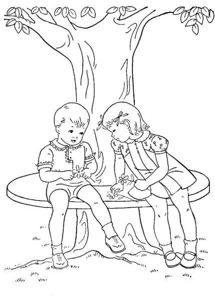 Раскраски на тему Дружба