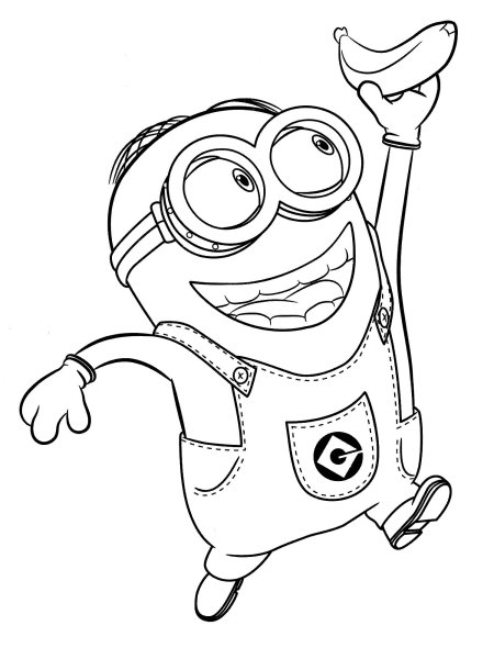Миньон Дейв раскраска
