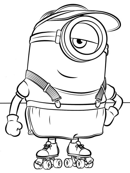 Миньоны раскраска с днем рождения