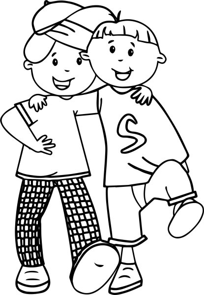 Дружба раскраска для детей