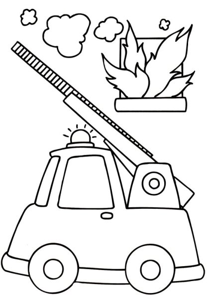 Пожарная безопасность раскраска для детей